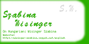 szabina wisinger business card
